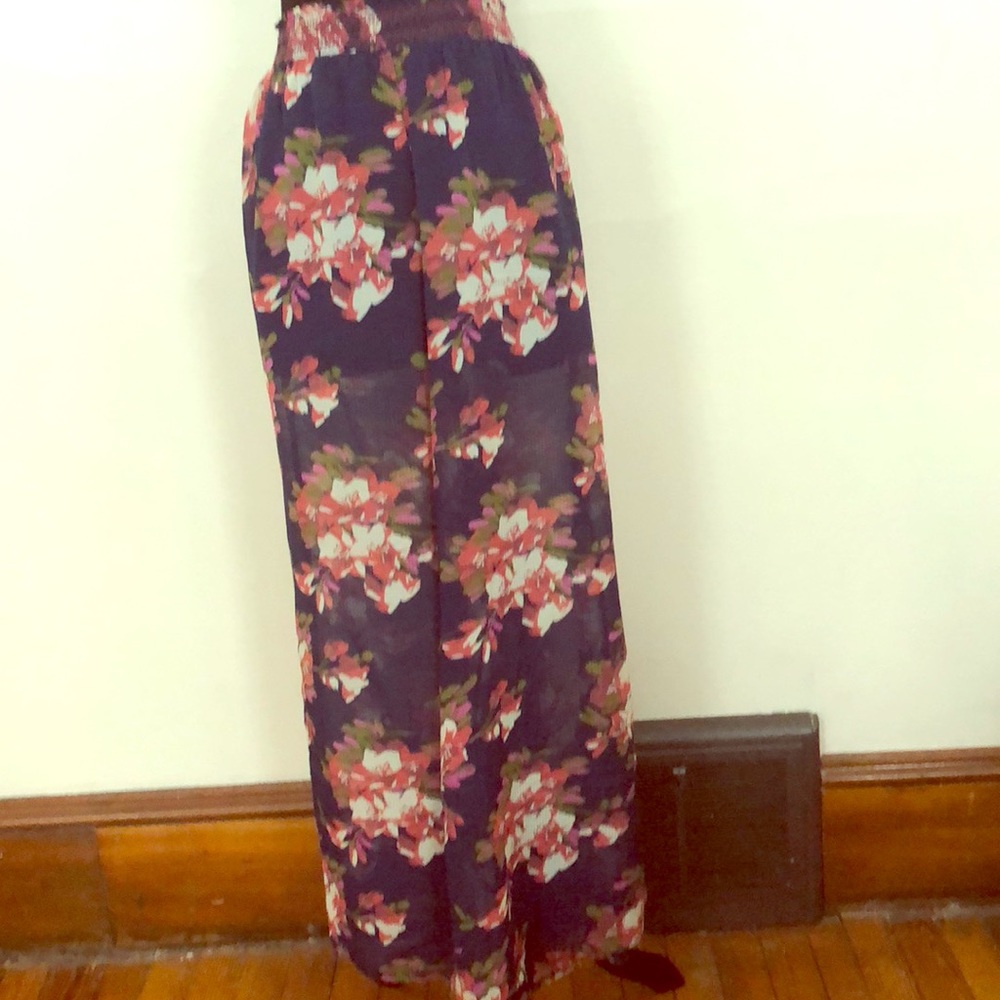 Anthropologie Elevenes Super Wide Leg Floral Pants